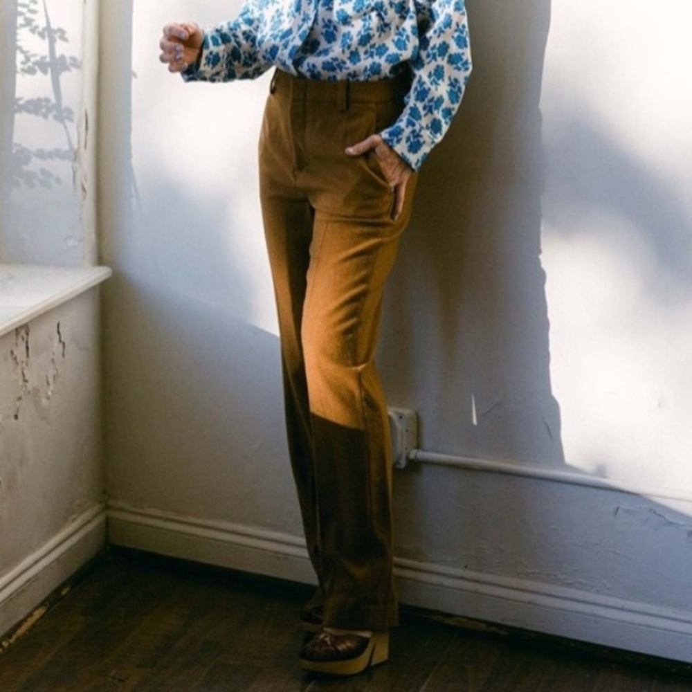 Vince | Brown‎ Wool Blend Trouser